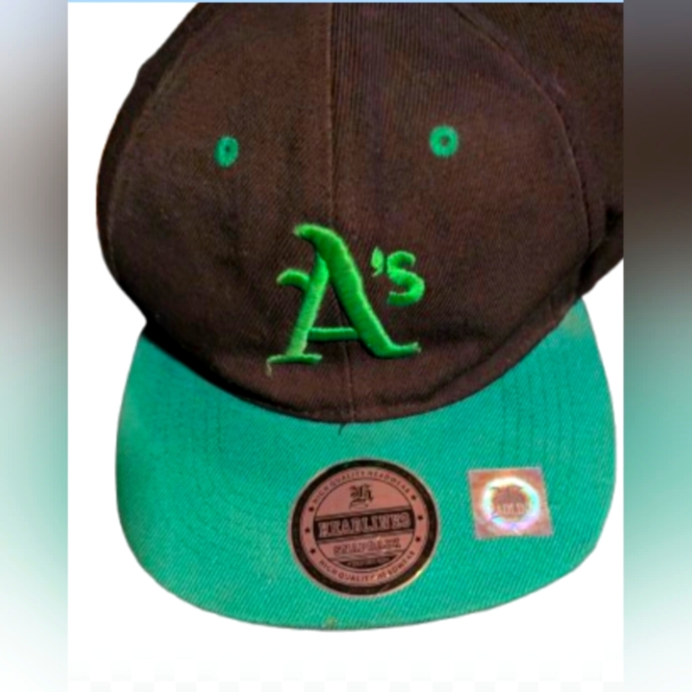MLB Oakland Athletics Black/Green Snapback Baseball Cap